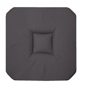 Galette 4 rabats panama - 36 x 36 x 3,5 cm - coton - gris