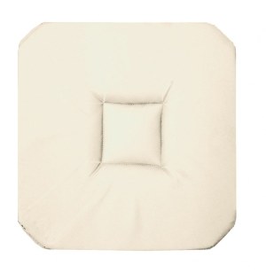 Galette 4 rabats panama - 36 x 36 x 3,5 cm - coton - blanc