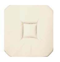 Galette 4 rabats panama - 36 x 36 x 3,5 cm - coton - blanc