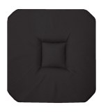 Galette 4 rabats panama - 36 x 36 x 3,5 cm - coton - noir