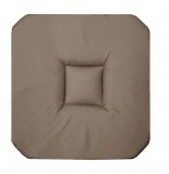 Galette 4 rabats panama - 36 x 36 x 3,5 cm - coton - marron