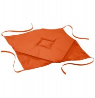 Galette 4 rabats essentiel - 36 x 36 x 3,5 cm - polyester - orange