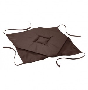 Galette 4 rabats essentiel - 36 x 36 x 3,5 cm - polyester - marron