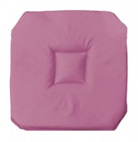 Galette 4 rabats essentiel - 36 x 36 x 3,5 cm - polyester - rose