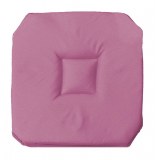 Galette 4 rabats essentiel - 36 x 36 x 3,5 cm - polyester - rose