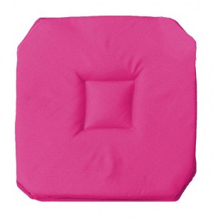 Galette 4 rabats essentiel - 36 x 36 x 3,5 cm - polyester - fuchsia