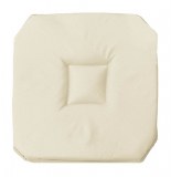 Galette 4 rabats essentiel - 36 x 36 x 3,5 cm - polyester - blanc