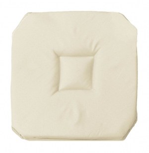 Galette 4 rabats essentiel - 36 x 36 x 3,5 cm - polyester - blanc