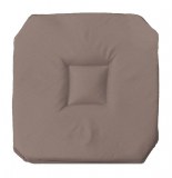 Galette 4 rabats essentiel - 36 x 36 x 3,5 cm - polyester - taupe