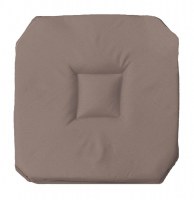 Galette 4 rabats essentiel - 36 x 36 x 3,5 cm - polyester - taupe