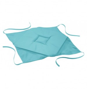 Galette 4 rabats essentiel - 36 x 36 x 3,5 cm - polyester - bleu