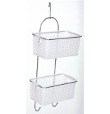 Serviteur / étagère de douche à 2 paniers amovibles