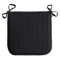 Galette rayures crash lineo - 40 x 40 x 3,5 cm - noir