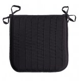 Galette rayures crash lineo - 40 x 40 x 3,5 cm - noir