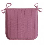 Galette rayures crash lineo - 40 x 40 x 3,5 cm - rose