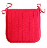 Galette rayures crash lineo - 40 x 40 x 3,5 cm - rouge
