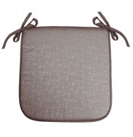 Galette jacquard adamo - 40 x 40 x 3,5 cm - polyester - taupe