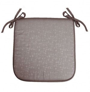 Galette jacquard adamo - 40 x 40 x 3,5 cm - polyester - taupe