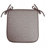 Galette jacquard adamo - 40 x 40 x 3,5 cm - polyester - taupe