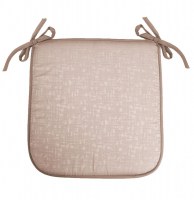 Galette jacquard adamo - 40 x 40 x 3,5 cm - polyester - beige