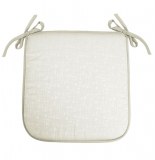 Galette jacquard adamo - 40 x 40 x 3,5 cm - polyester - blanc