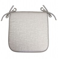 Galette jacquard adamo - 40 x 40 x 3,5 cm - polyester - gris