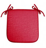 Galette jacquard adamo - 40 x 40 x 3,5 cm - polyester - rouge