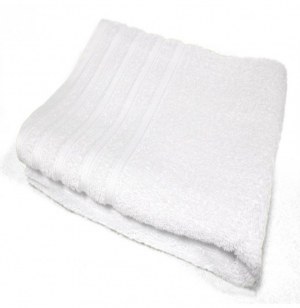 Drap de douche vitamine - 70 x 130 cm - eponge - blanc