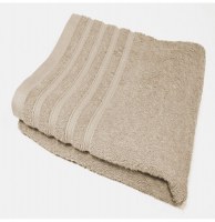 Serviette de toilette vitamine - 50 x 90 cm - eponge - taupe