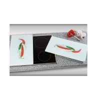 Planche à découper en verre - couvre plaques - lot de 2 - chili