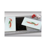 Planche à découper en verre - couvre plaques - lot de 2 - chili