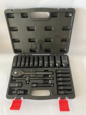 KRAFTMULLER JEU A DOUILLES 1/2"-23PCS SET- KRAFTMULLER 1/2"-23PCS BLACK SOCKET SET