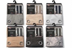 Rideaux occultants Grace 140 x 240 cm – Déstockage – Vente en gros