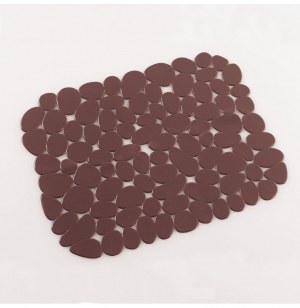 Tapis d'évier protect - 30 x 26 cm - pvc - marron