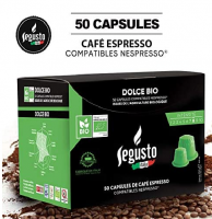 Boite de 50 Capsules "Bio" de café compatibles Nespresso - Saveur Dolce Bio