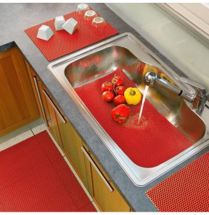 Tapis multi-usage souple tubulo - 43 x 32 cm - rouge