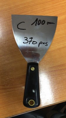 Lot de 3 couteaux à enduire en inox professionnel