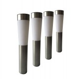 Balise solaire - lot de 4 - 55 cm - inox