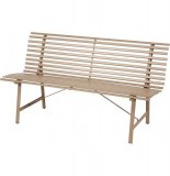 Banc de jardin - tampa - 150 x 64 x 80 cm - acier - taupe