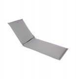 Coussin de transat - 190 x 60 cm - polyester et mousse pu - gris cendr