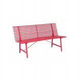 Banc de jardin - tampa - 150 x 64 x 80 cm - acier - groseille