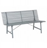 Banc de jardin - tampa - 150 x 64 x 80 cm - acier - ardoise