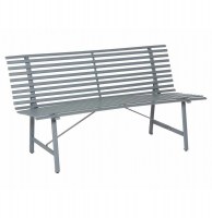 Banc de jardin - tampa - 150 x 64 x 80 cm - acier - ardoise