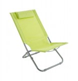 Chaise de plage - caparica - 76 x 50 x 74 cm - acier et polyester - g