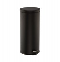 Poubelle ronde - 30l - acier inoxydable - noir