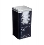 Boite alimentaire - relief ii - sel - 8.8 x 8.8 x 17 cm - fer et ét