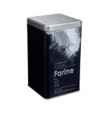 Boite alimentaire - relief ii - farine - 10.8 x 10.8 x 18.4 cm - fer