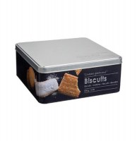 Boite alimentaire - relief ii - biscuits - 20 x 20 x 8.2 cm - fer et
