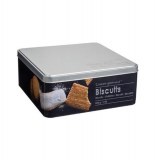 Boite alimentaire - relief ii - biscuits - 20 x 20 x 8.2 cm - fer et
