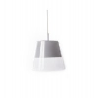 Lampe suspension - métal et verre - blanc